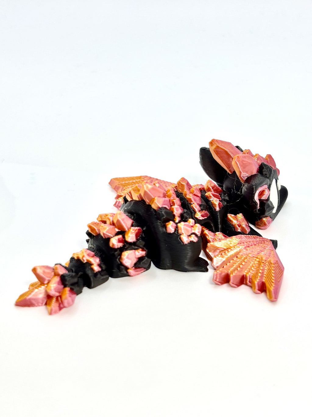 Black Crystal Dragon Egg with baby dragon
