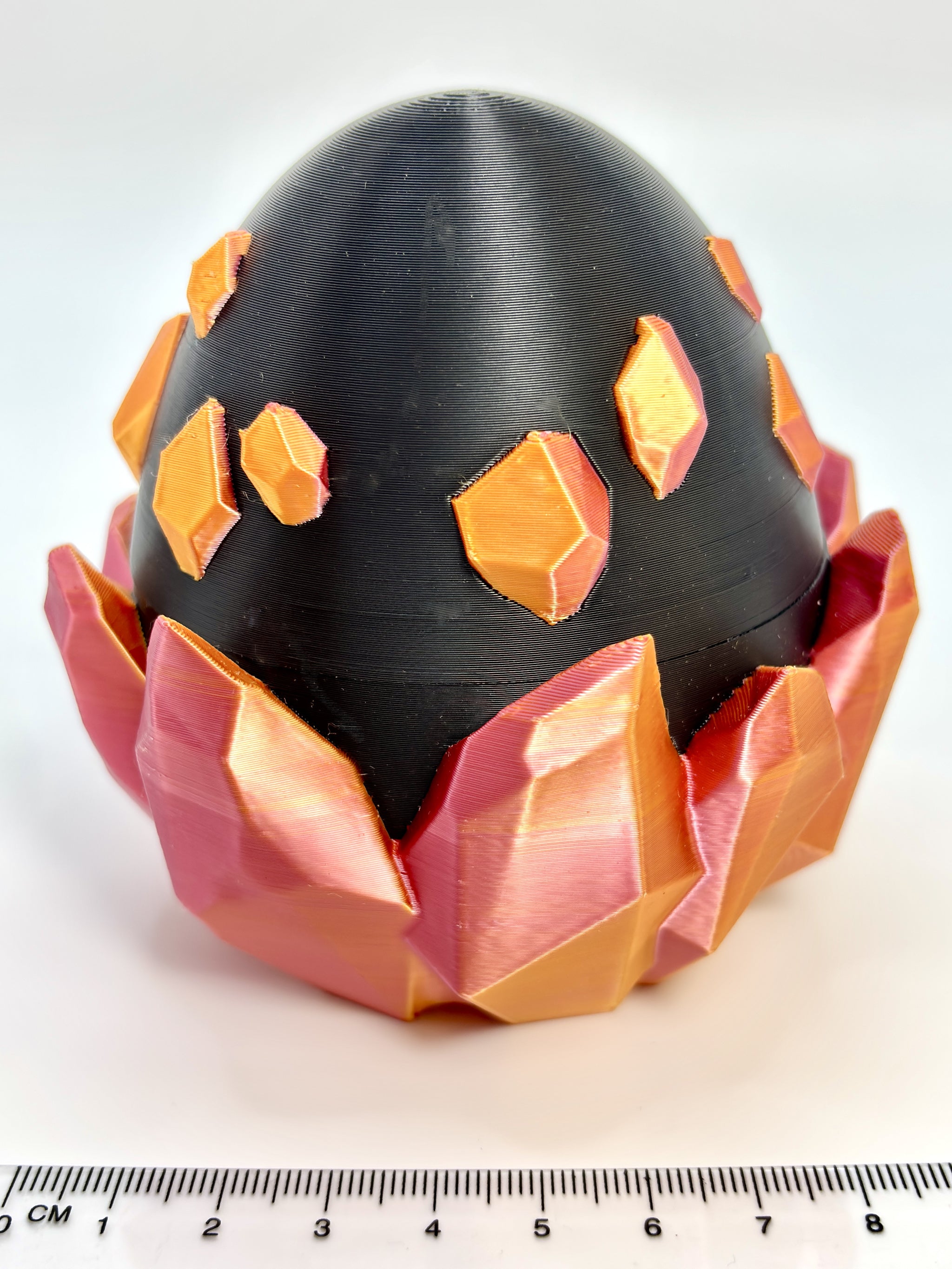 Black Crystal Dragon Egg with baby dragon