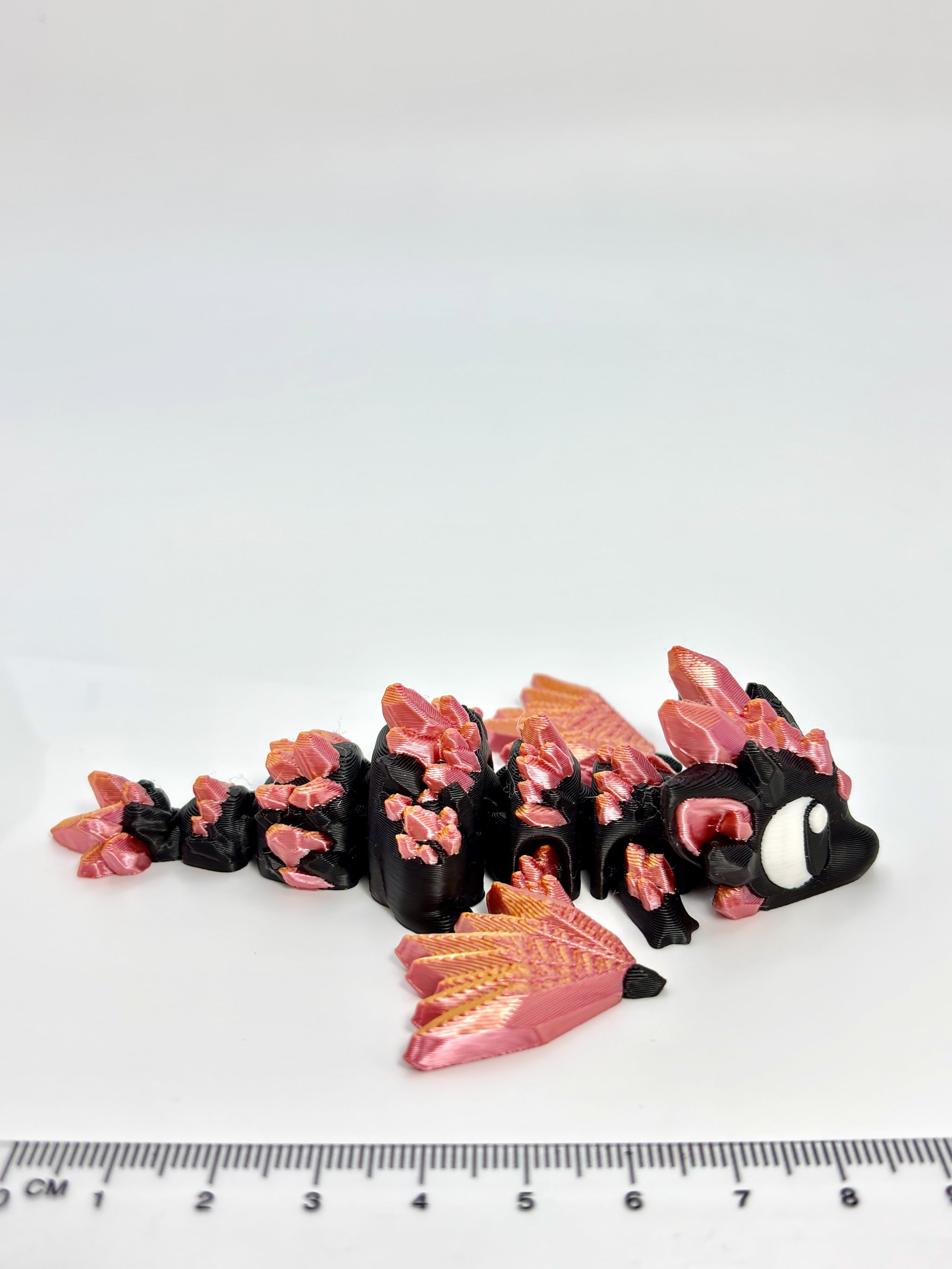 Black Crystal Dragon Egg with baby dragon