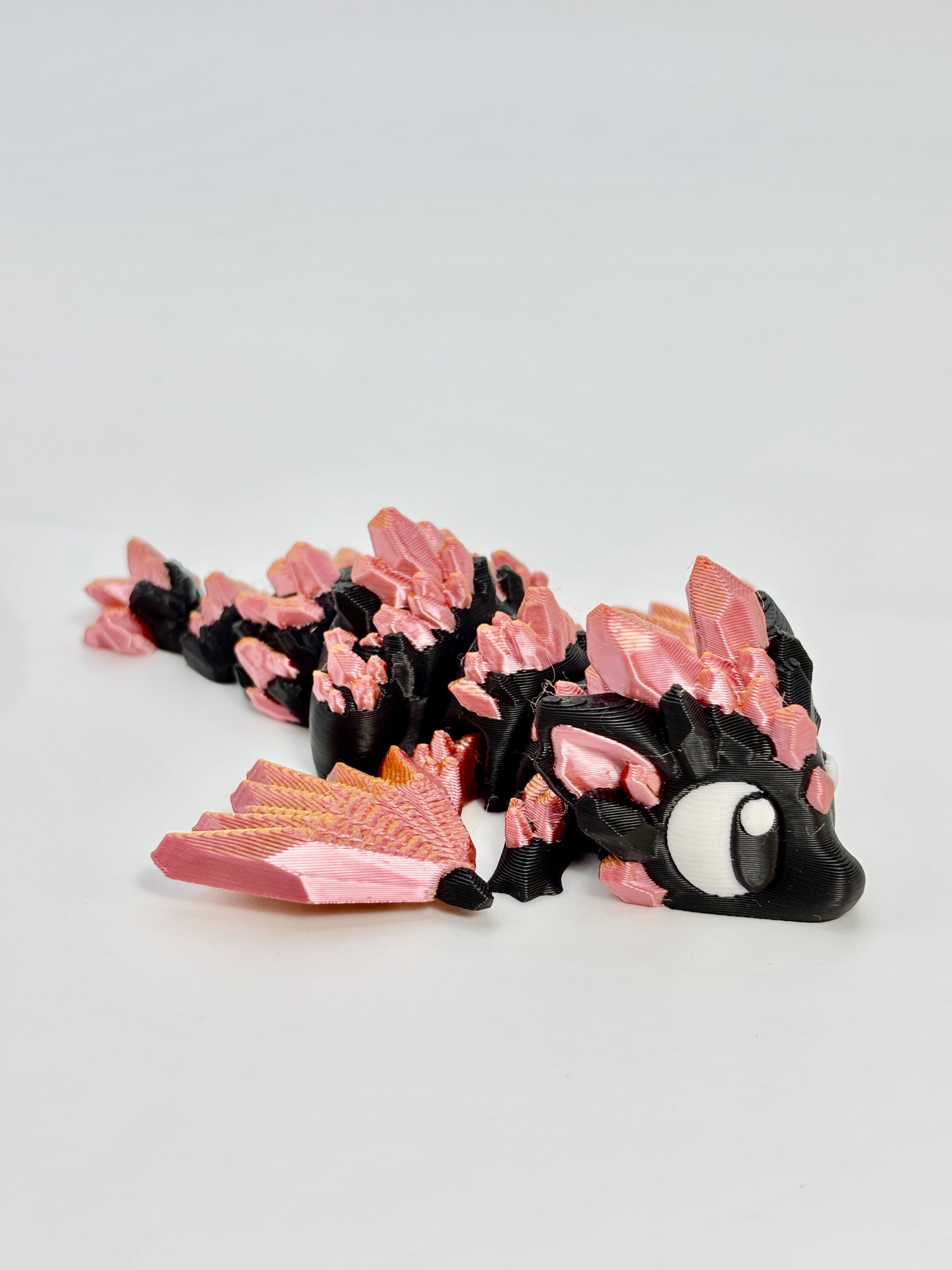 Black Crystal Dragon Egg with baby dragon