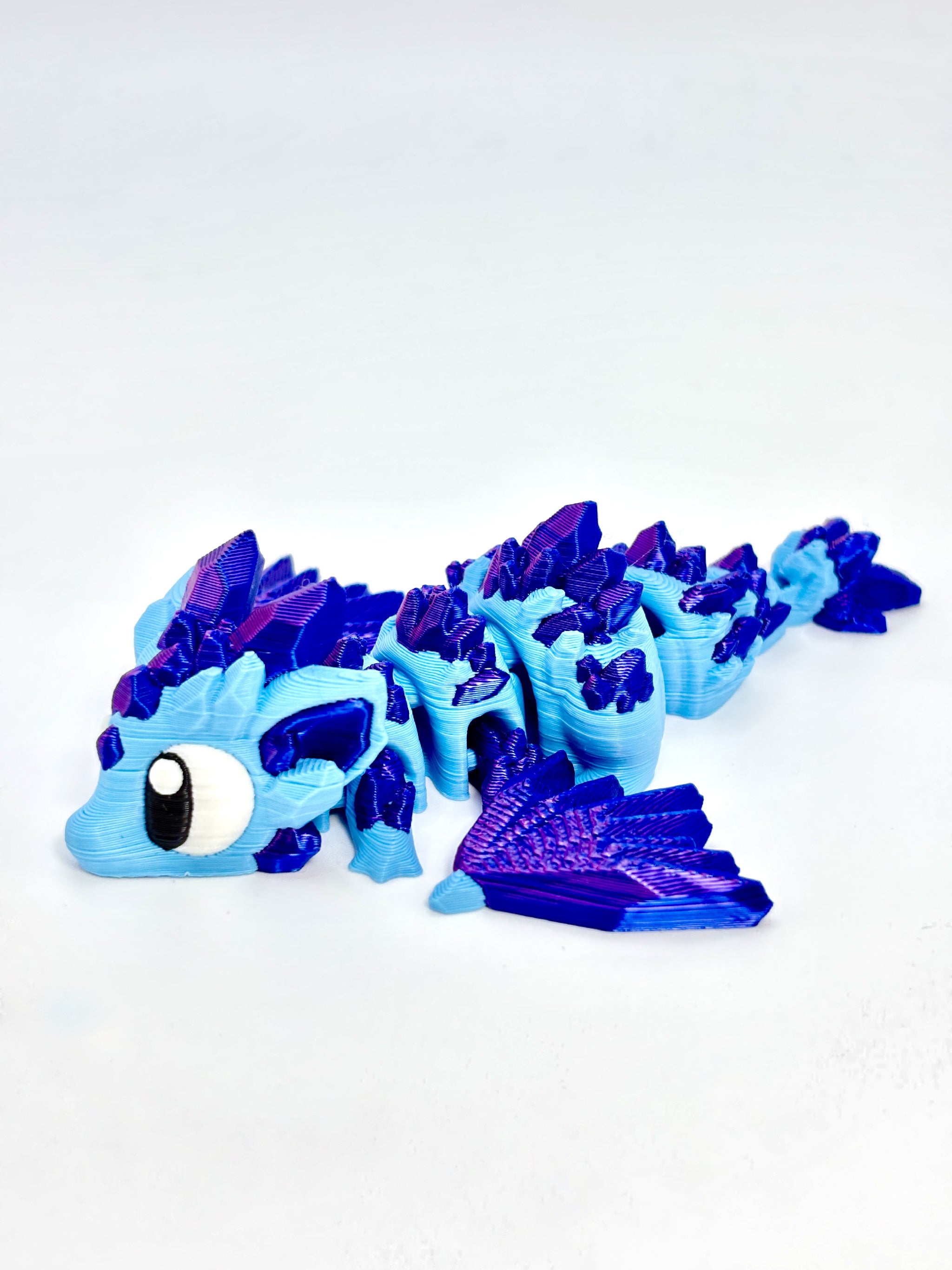 Blue Crystal Dragon Egg with Baby Dragon