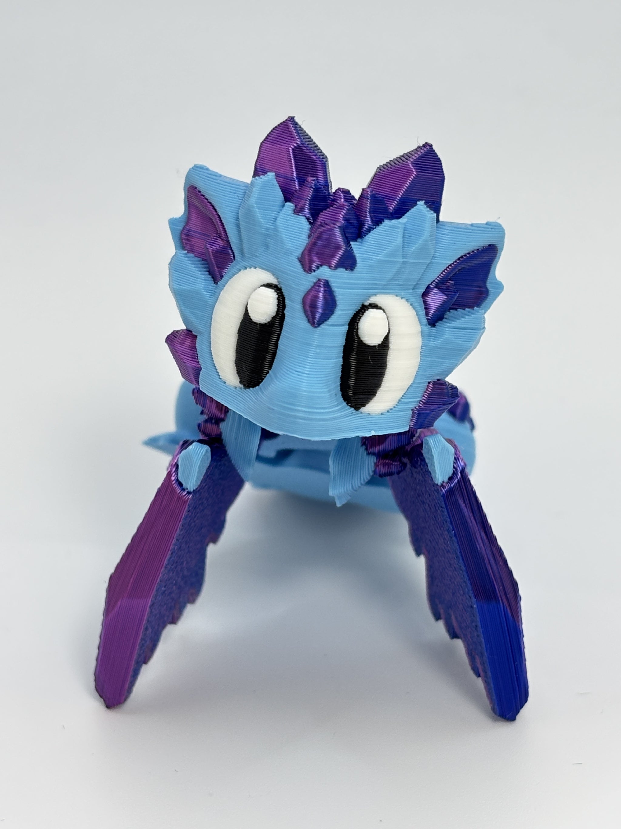 Blue Crystal Dragon Egg with Baby Dragon
