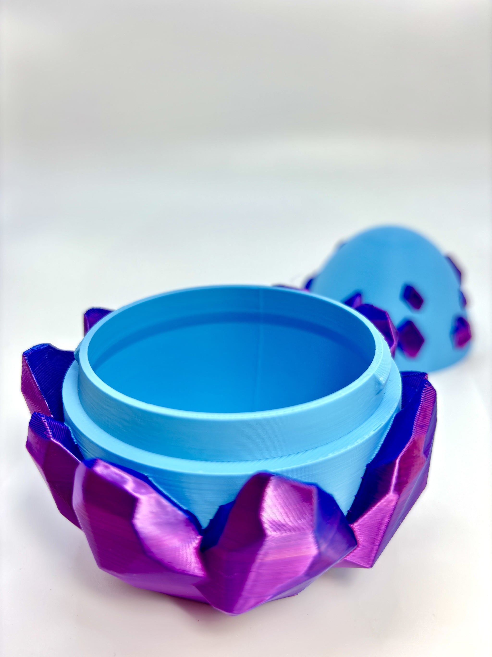Blue Crystal Dragon Egg with Baby Dragon