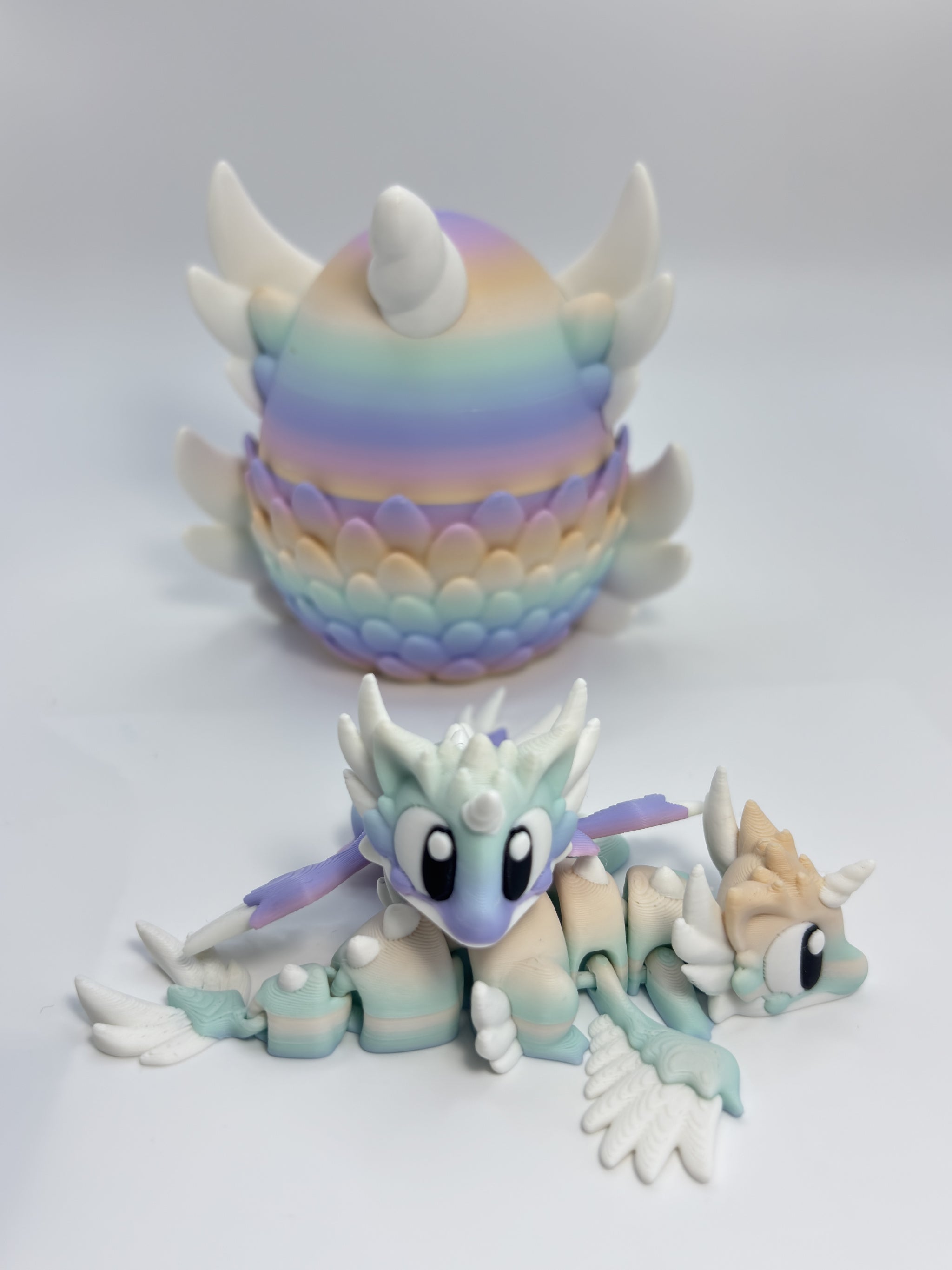 Unicorn Dragon Egg with baby dragon